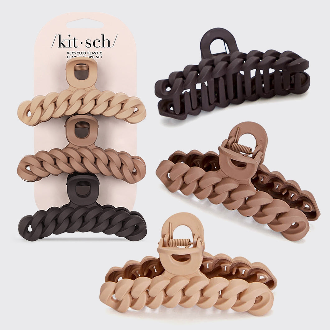 Neutral Chain Claw Clip 3pc Set