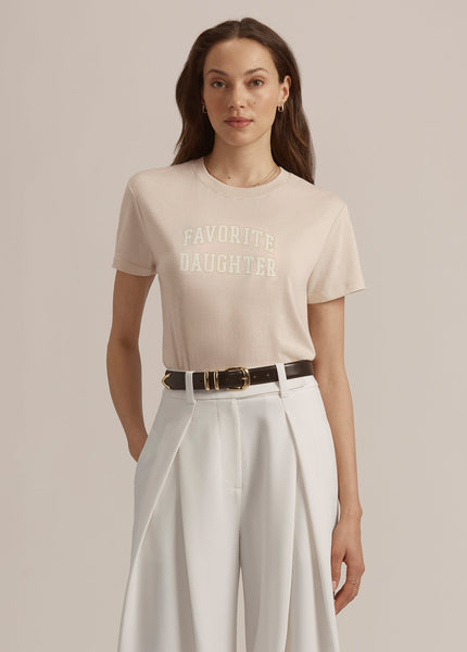 Favorite Daughter Cropped Collegiate Tee