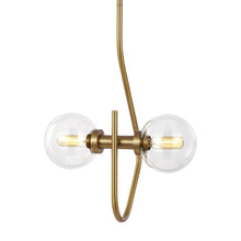 VERNE 2 LIGHT PENDANT, BURNISHED BRASS