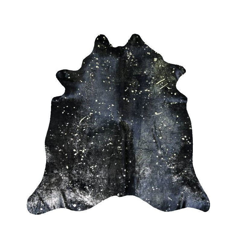 BLACK DEVORE GOLD ACID WASHED PREMIUM BRAZILIAN COWHIDE XL