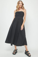Sleeveless Midi Smocked Waistband Dress