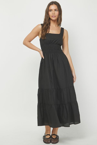 Ruched Detail Tube Maxi Dress