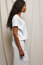 Jada Waffle V Neck Tee