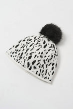 Winter White Black Hat