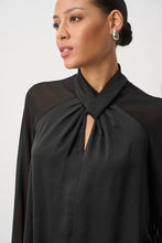 Satin Chiffon Sleeve Top
