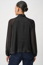 Satin Chiffon Sleeve Top