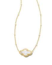 Abbie Gold Pendant Necklace-Mother of Pearl