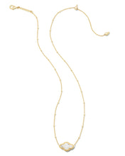 Abbie Gold Pendant Necklace-Mother of Pearl