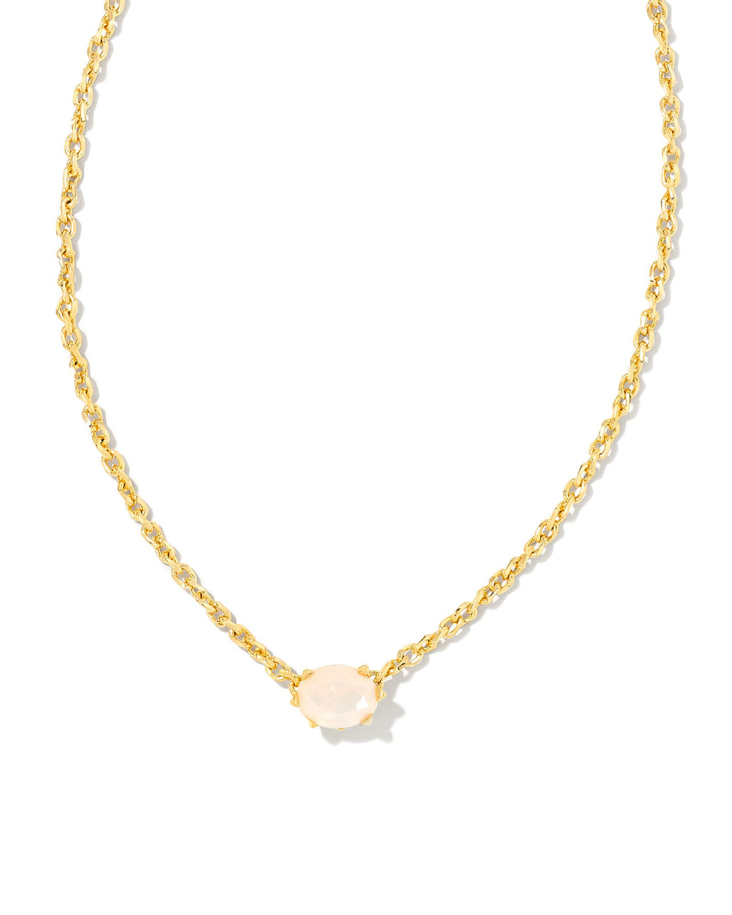 Cailin Crystal Gold Pendant Necklace-Champagne Opal Crystal