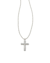 Cross Crystal Silver Pendant Necklace