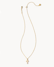 Cross Opal Gold Pendant Necklace