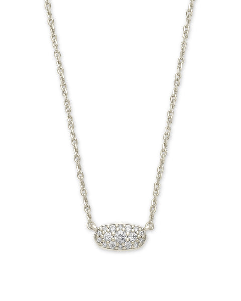 Grayson Crystal Rhodium CZ Pendant Necklace