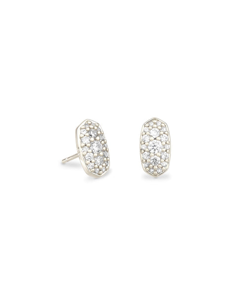 Grayson Crystal Rhodium CZ Stud Earring
