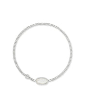 GRAYSON RIDGE FRAME LINK SILVER BRACELET- IVORY MOTHER OF PEARL