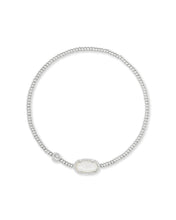 Grayson Rhodium Stretch Bracelet-Mother of Pearl