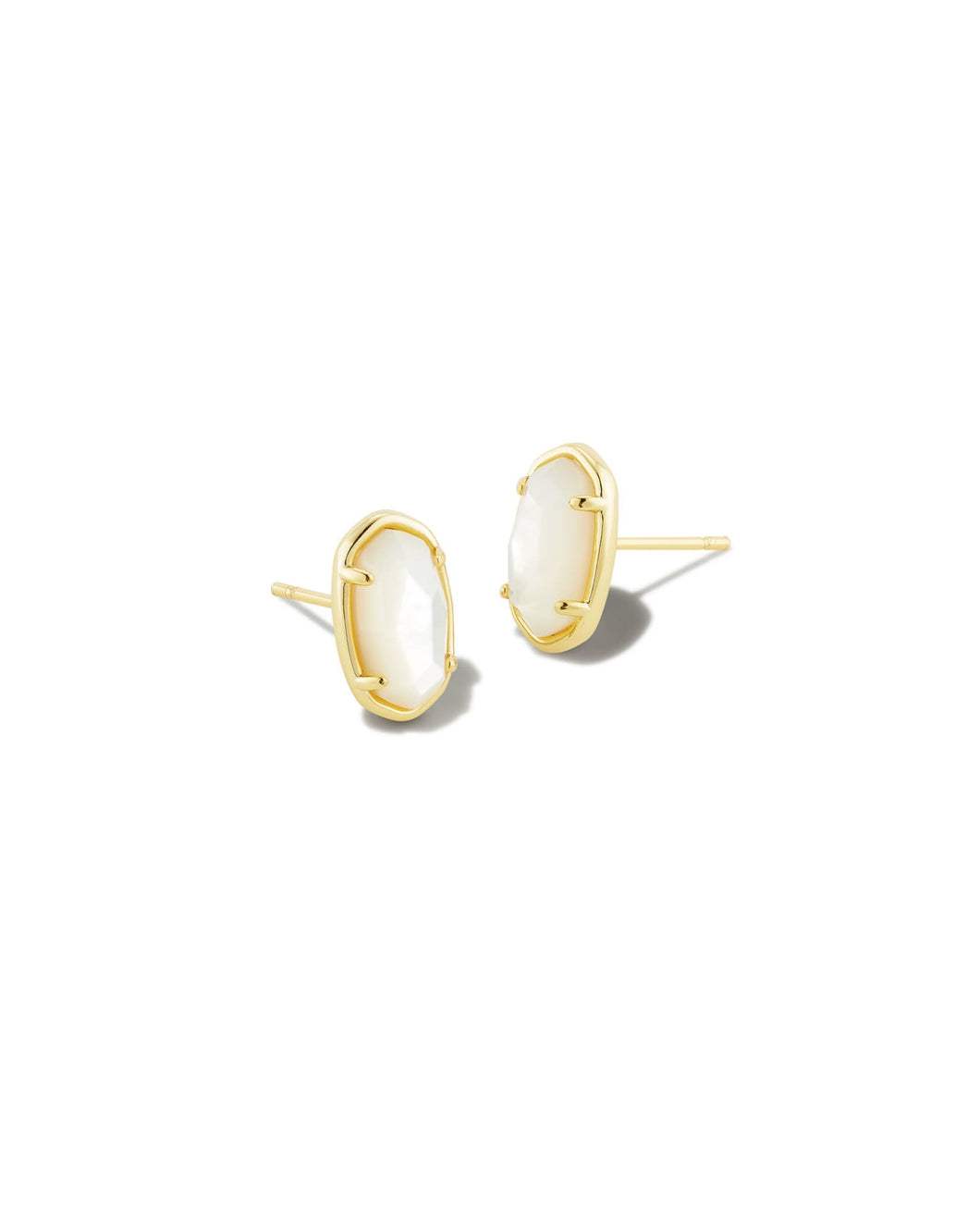 Grayson Stone Stud Earring-Mother of Pearl