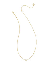 Mini Elisa Satellite Gold Short Pendant-Mother of Pearl