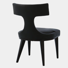 ANVIL BACK DINING CHAIR- BLACK LEATHER
