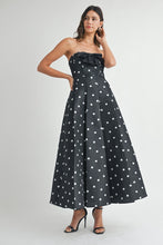 Strapless Polka Dot Bow Dress