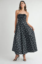 Strapless Polka Dot Bow Dress