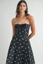 Strapless Polka Dot Bow Dress