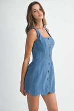 Square Neck Denim Mini Dress