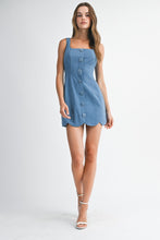 Square Neck Denim Mini Dress