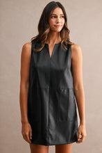 Faux Leather Mini Dress