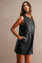 Faux Leather Mini Dress
