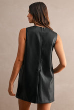 Faux Leather Mini Dress