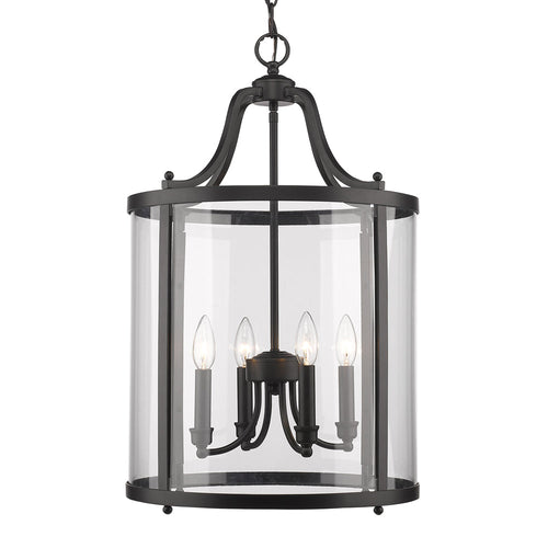 PAYTON 4 LIGHT PENDANT, BLACK