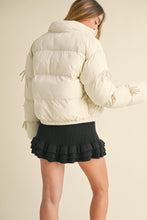 Bow Ecru Puffer Jacket