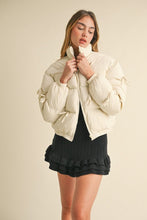 Bow Ecru Puffer Jacket