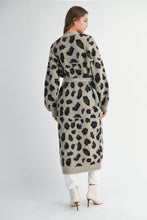 Leopard Jacquard Knit Duster