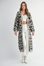 Leopard Jacquard Knit Duster