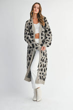Leopard Jacquard Knit Duster