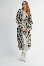 Leopard Jacquard Knit Duster