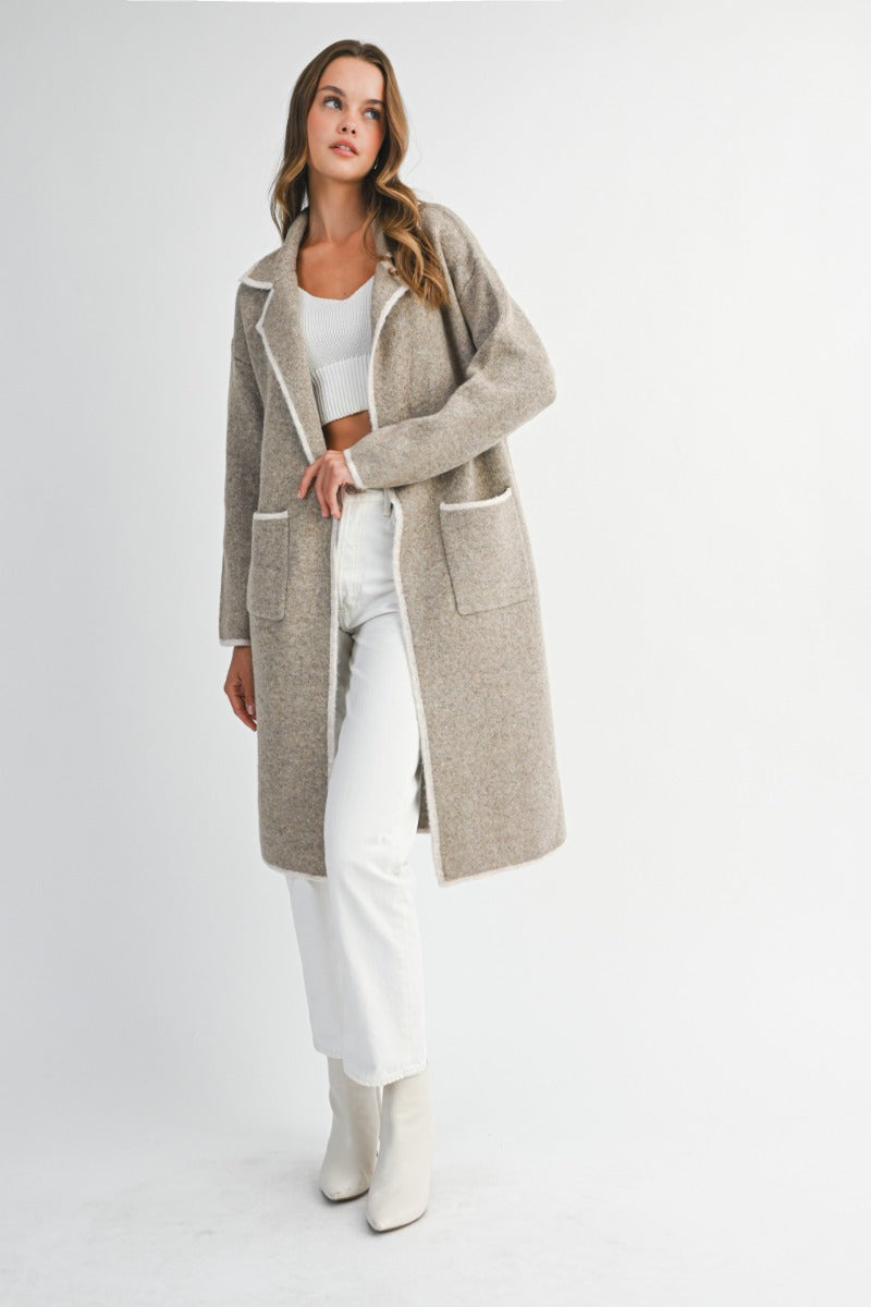 Mocha Knit Midi Cardigan