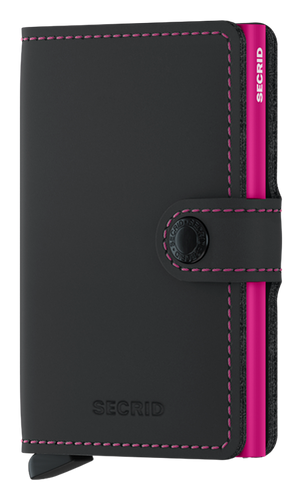 Miniwallet-Matte Black/Fuchsia