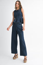 Wide Leg Indigo Denim Jean
