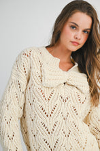 Front Big Bow Knit Sweater