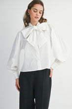 Tie Front Long Sleeve Blouse