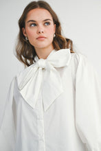 Tie Front Long Sleeve Blouse