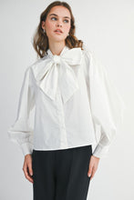 Tie Front Long Sleeve Blouse