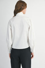 Tie Front Long Sleeve Blouse