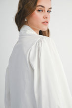 Tie Front Long Sleeve Blouse