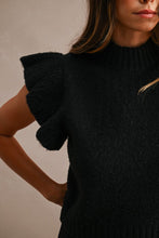 Ruffle Sleeveless Sweater