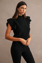 Ruffle Sleeveless Sweater