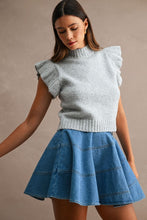 Ruffle Sleeveless Sweater