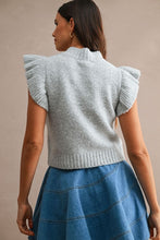 Ruffle Sleeveless Sweater